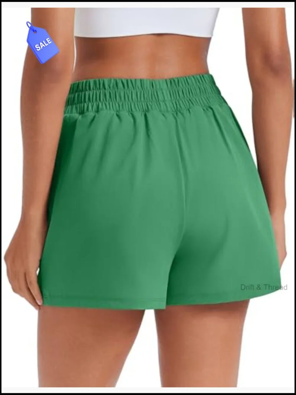 2 in 1 High Waisted Running Shorts with 4 Pockets Quick Dry